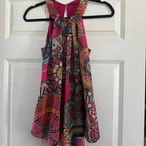 Ramy Brook scarf print sleeveless blouse size s